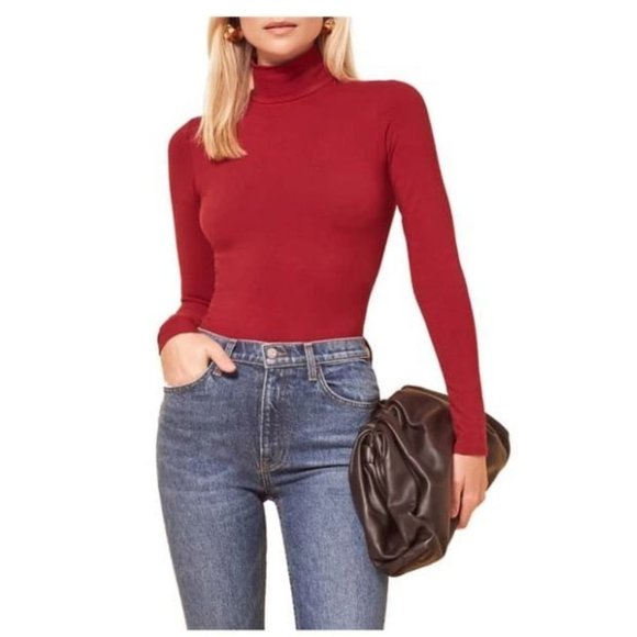 Reformation Navia Bodysuit Sangre XL - Picture 3 of 9